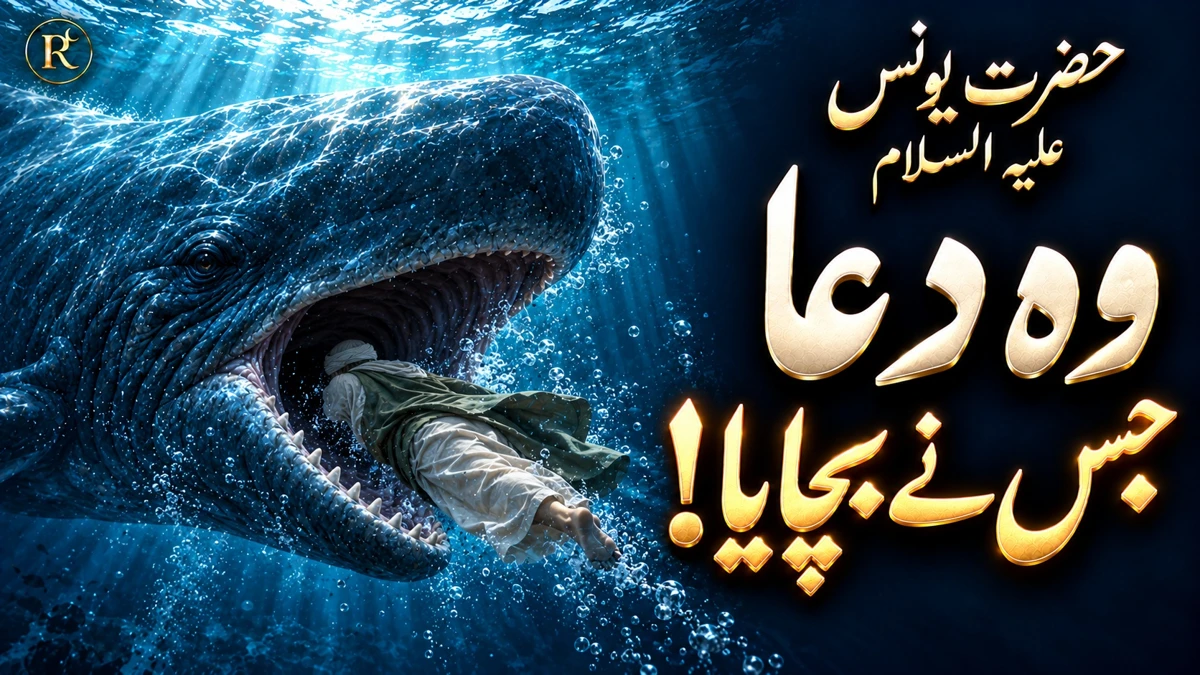 Urdu cover for the story of Hazrat Yunus علیہ السلام and the immense fish